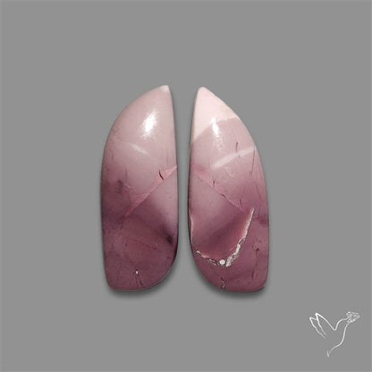 Hyacinth Jasper Cabochons Pair