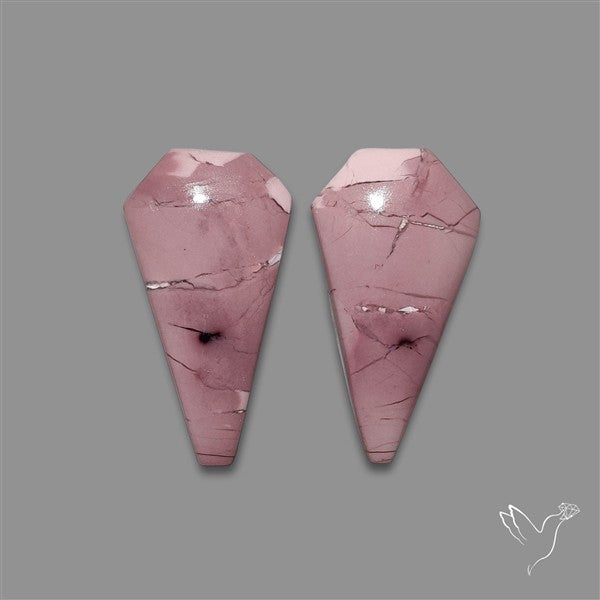 Hyacinth Jasper Cabochons Pair