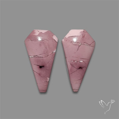Hyacinth Jasper Cabochons Pair