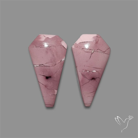 Hyacinth Jasper Cabochons Pair