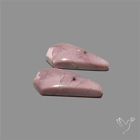 Hyacinth Jasper Cabochons Pair