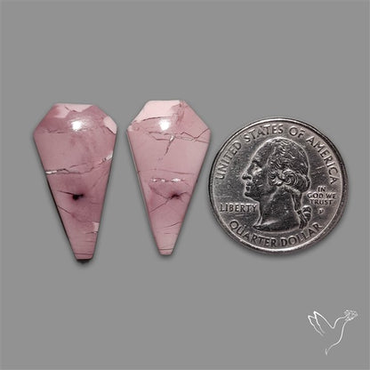 Hyacinth Jasper Cabochons Pair