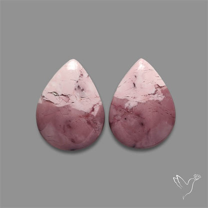 Hyacinth Jasper Cabochons Pair