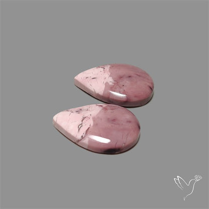 Hyacinth Jasper Cabochons Pair
