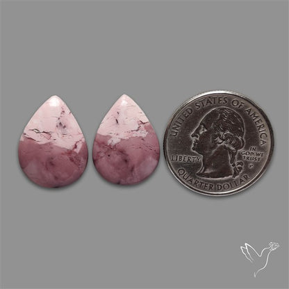 Hyacinth Jasper Cabochons Pair