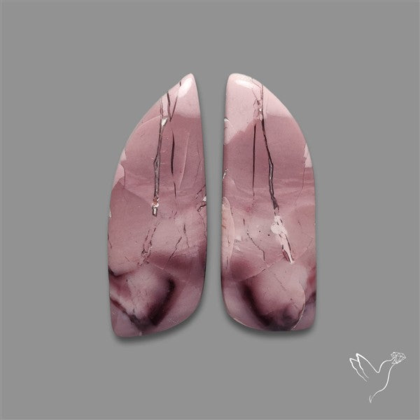 Hyacinth Jasper Cabochons Pair
