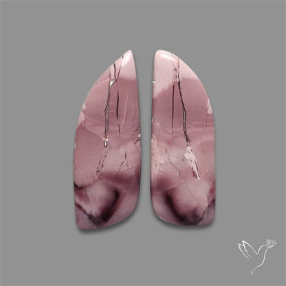 Hyacinth Jasper Cabochons Pair