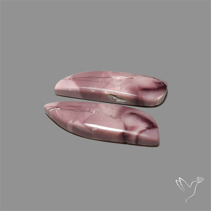 Hyacinth Jasper Cabochons Pair