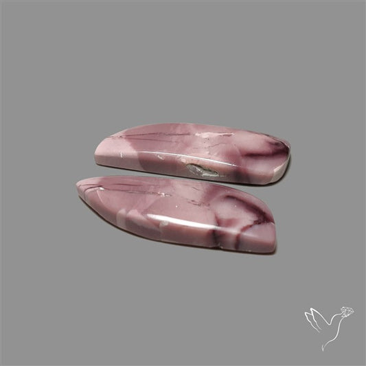 Hyacinth Jasper Cabochons Pair