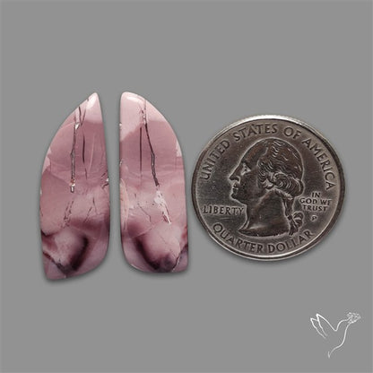 Hyacinth Jasper Cabochons Pair