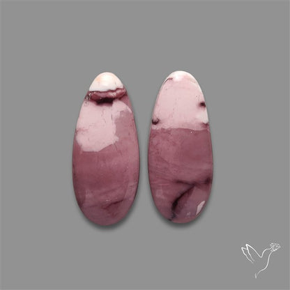Hyacinth Jasper Cabochons Pair