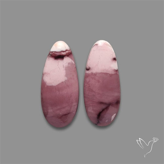 Hyacinth Jasper Cabochons Pair