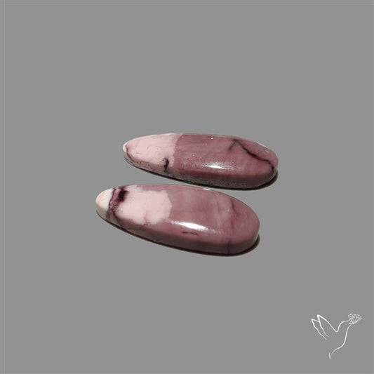 Hyacinth Jasper Cabochons Pair