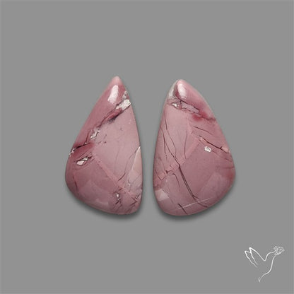 Hyacinth Jasper Cabochons Pair