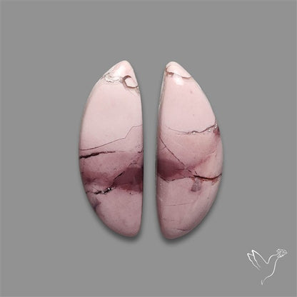 Hyacinth Jasper Cabochons Pair
