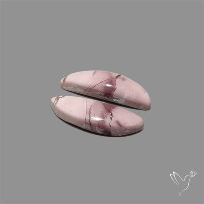 Hyacinth Jasper Cabochons Pair