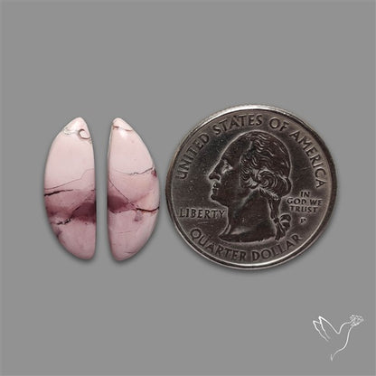 Hyacinth Jasper Cabochons Pair
