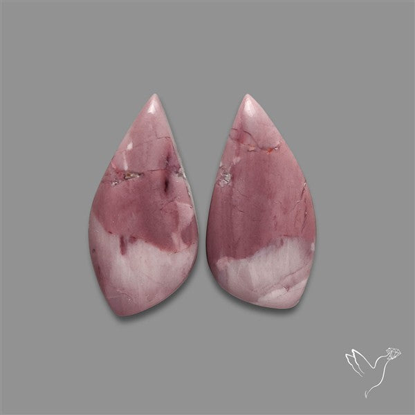 Hyacinth Jasper Cabochons Pair