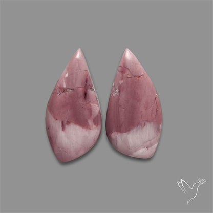 Hyacinth Jasper Cabochons Pair