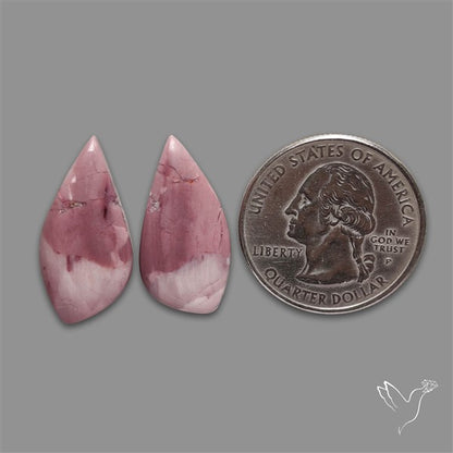 Hyacinth Jasper Cabochons Pair