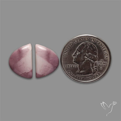 Hyacinth Jasper Cabochons Pair