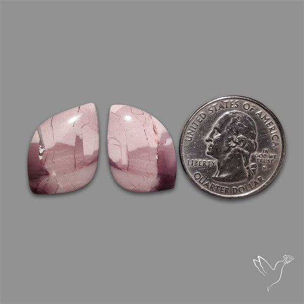 Hyacinth Jasper Cabochons Pair