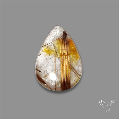 Copper Rutilated Quartz Cabochon