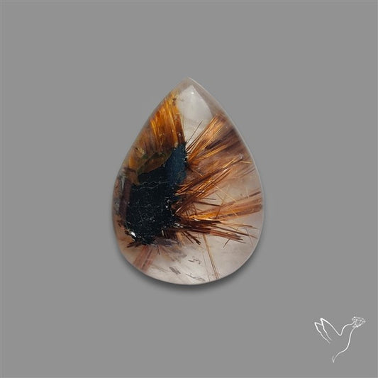 Copper Rutilated Quartz Cabochon