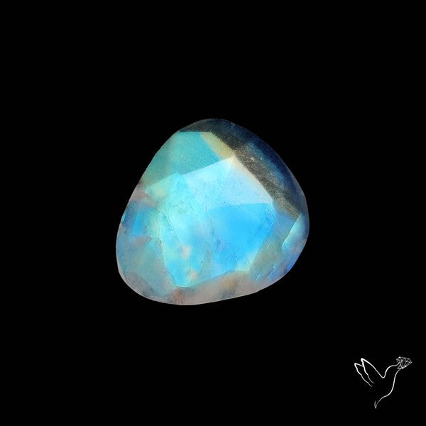 Rose Cut Rainbow Moonstone