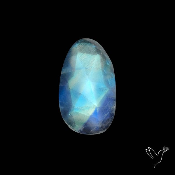 Rose Cut Rainbow Moonstone