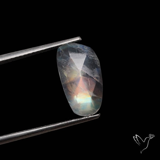 Rose Cut Rainbow Moonstone