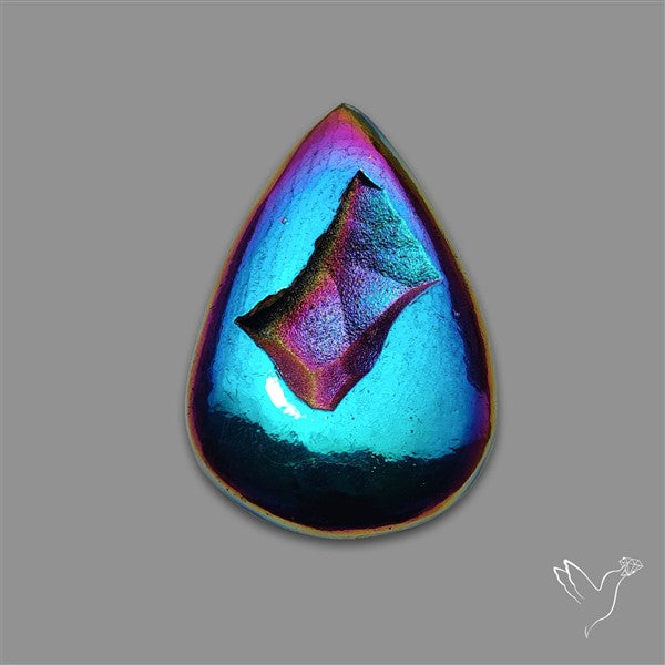 Titanium Coated Chalcedony Druzy Pocket