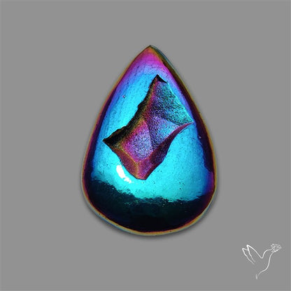 Titanium Coated Chalcedony Druzy Pocket