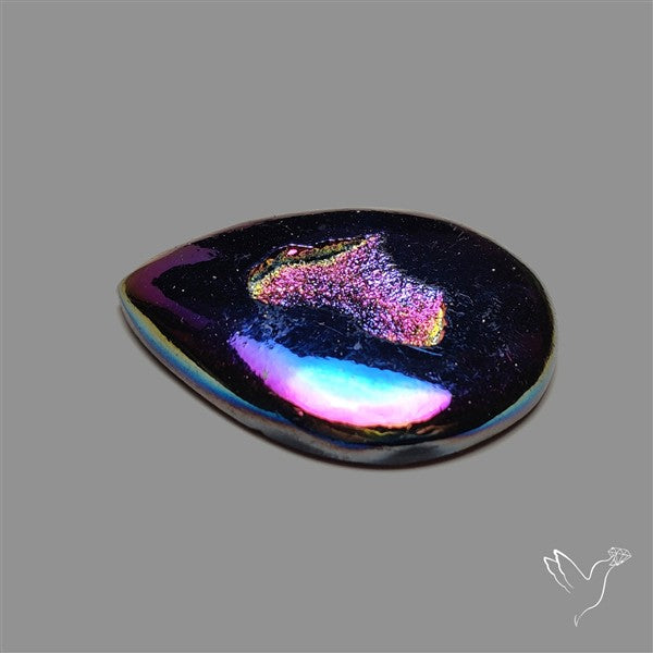Titanium Coated Chalcedony Druzy Pocket