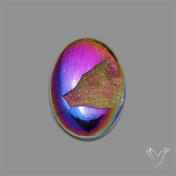 Titanium Coated Chalcedony Druzy Pocket