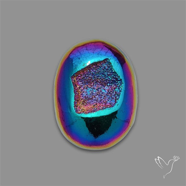 Titanium Coated Chalcedony Druzy Pocket