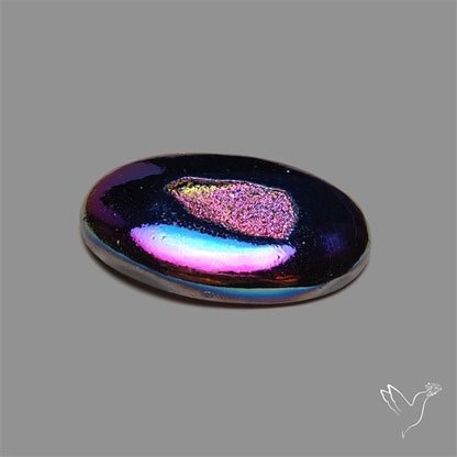 Titanium Coated Chalcedony Druzy Pocket