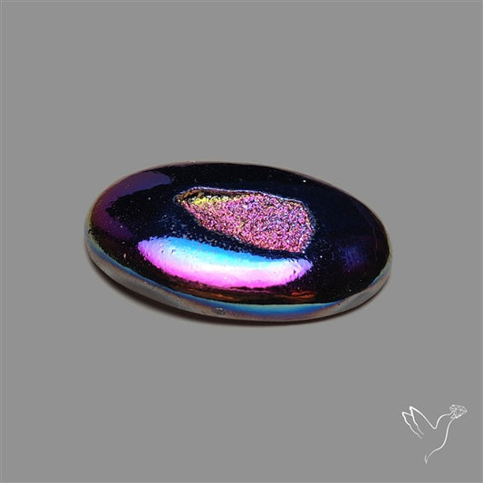 Titanium Coated Chalcedony Druzy Pocket