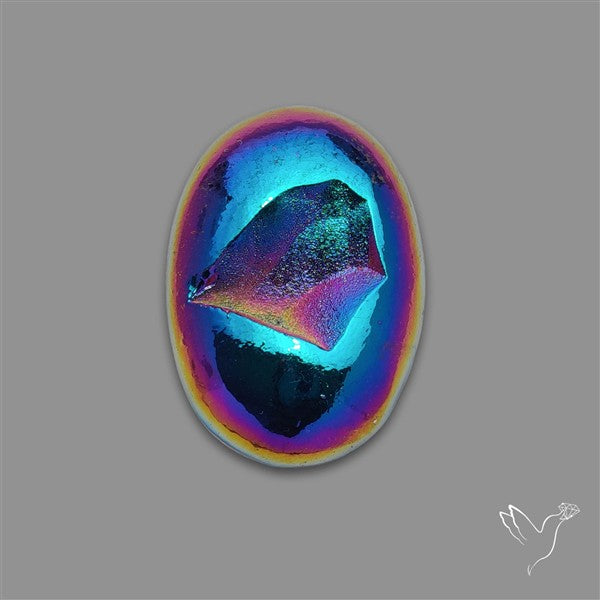 Titanium Coated Chalcedony Druzy Pocket
