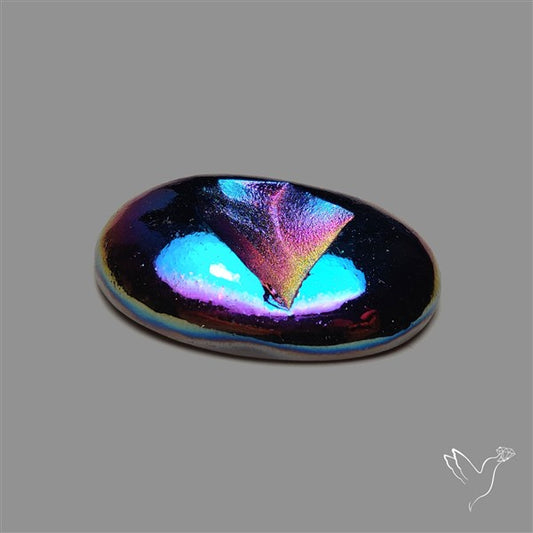 Titanium Coated Chalcedony Druzy Pocket