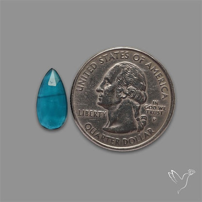 Teal Kyanite Rose Cut High Grade Deep Teal Blue