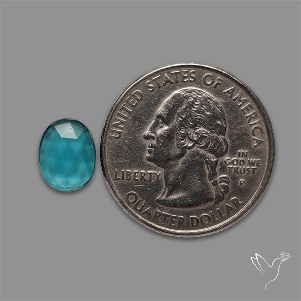 Teal Kyanite Rose Cut High Grade Deep Teal Blue
