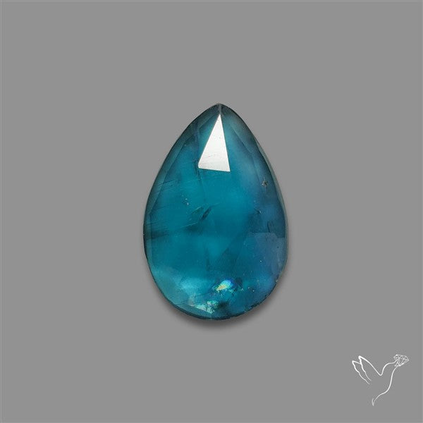 Teal Kyanite Rose Cut High Grade Deep Teal Blue