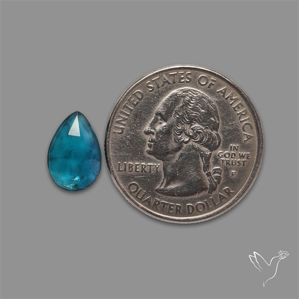 Teal Kyanite Rose Cut High Grade Deep Teal Blue