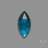 Teal Kyanite Rose Cut High Grade Deep Teal Blue