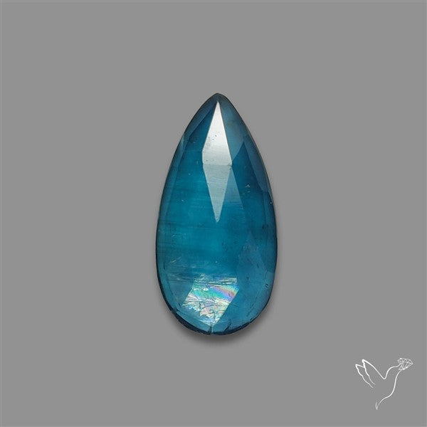 Teal Kyanite Rose Cut High Grade Deep Teal Blue