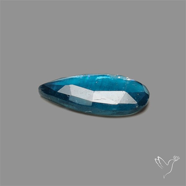 Teal Kyanite Rose Cut High Grade Deep Teal Blue