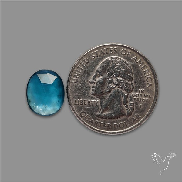 Teal Kyanite Rose Cut High Grade Deep Teal Blue