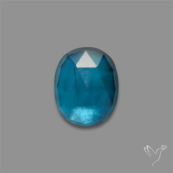 Teal Kyanite Rose Cut High Grade Deep Teal Blue