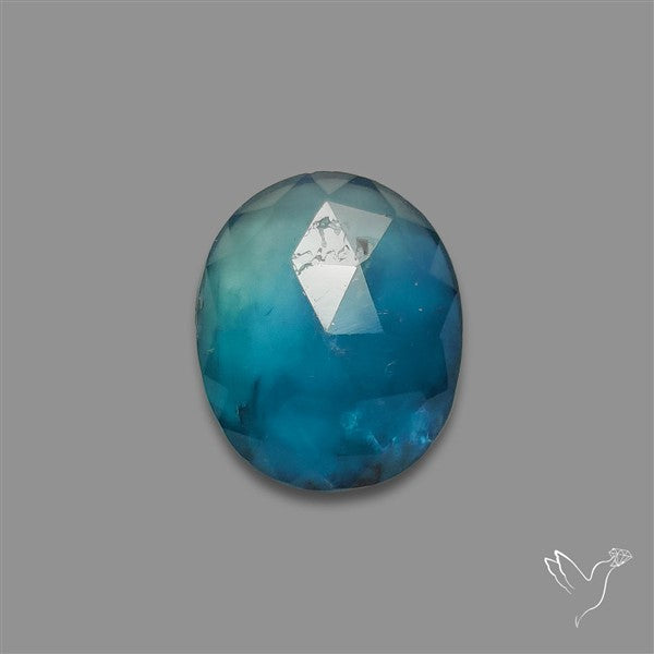 Teal Kyanite Rose Cut High Grade Deep Teal Blue